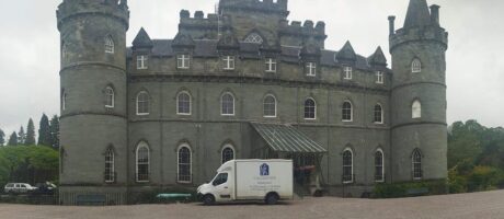 Main 18 Van outside large building